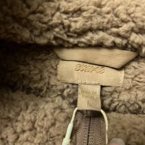 SKIMS Tigers Eye Cropped Zipup Sweater NWT - Picture 4 of 8